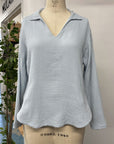 RESALE - Soleil Blouse - Light Blue - S - RE630