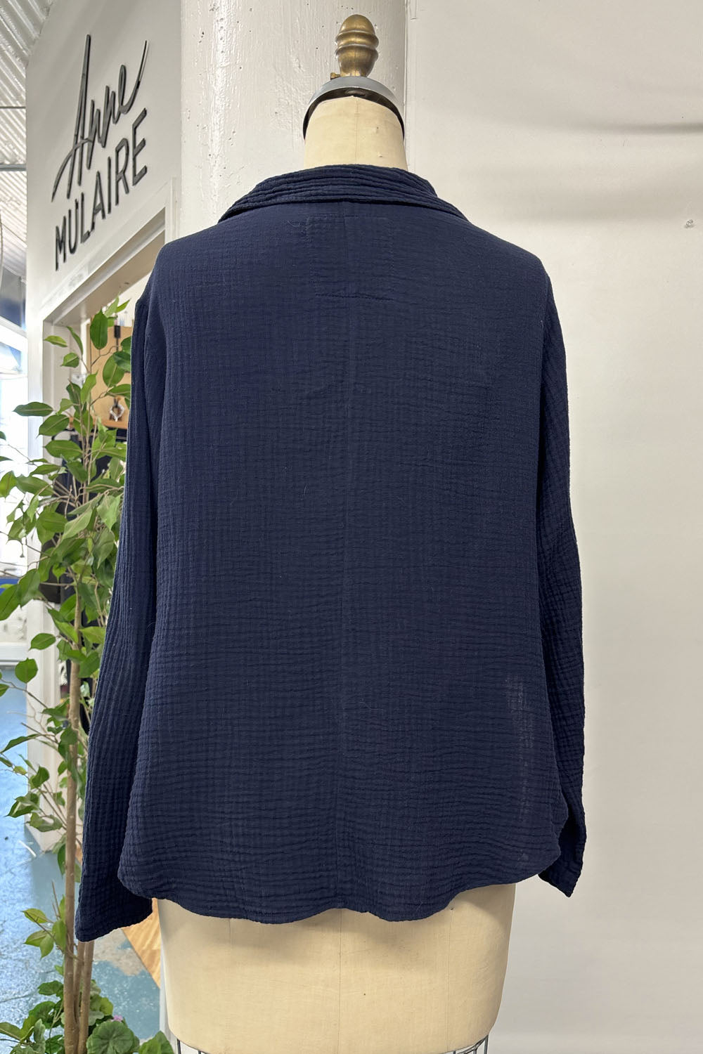 RESALE - Soleil Blouse - Navy - S - RE635