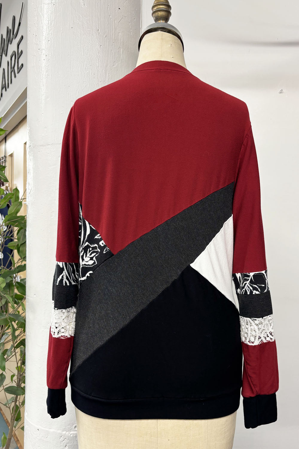 RESALE -ZW Crewneck sweater - Scarlet mix - S/M - RE694