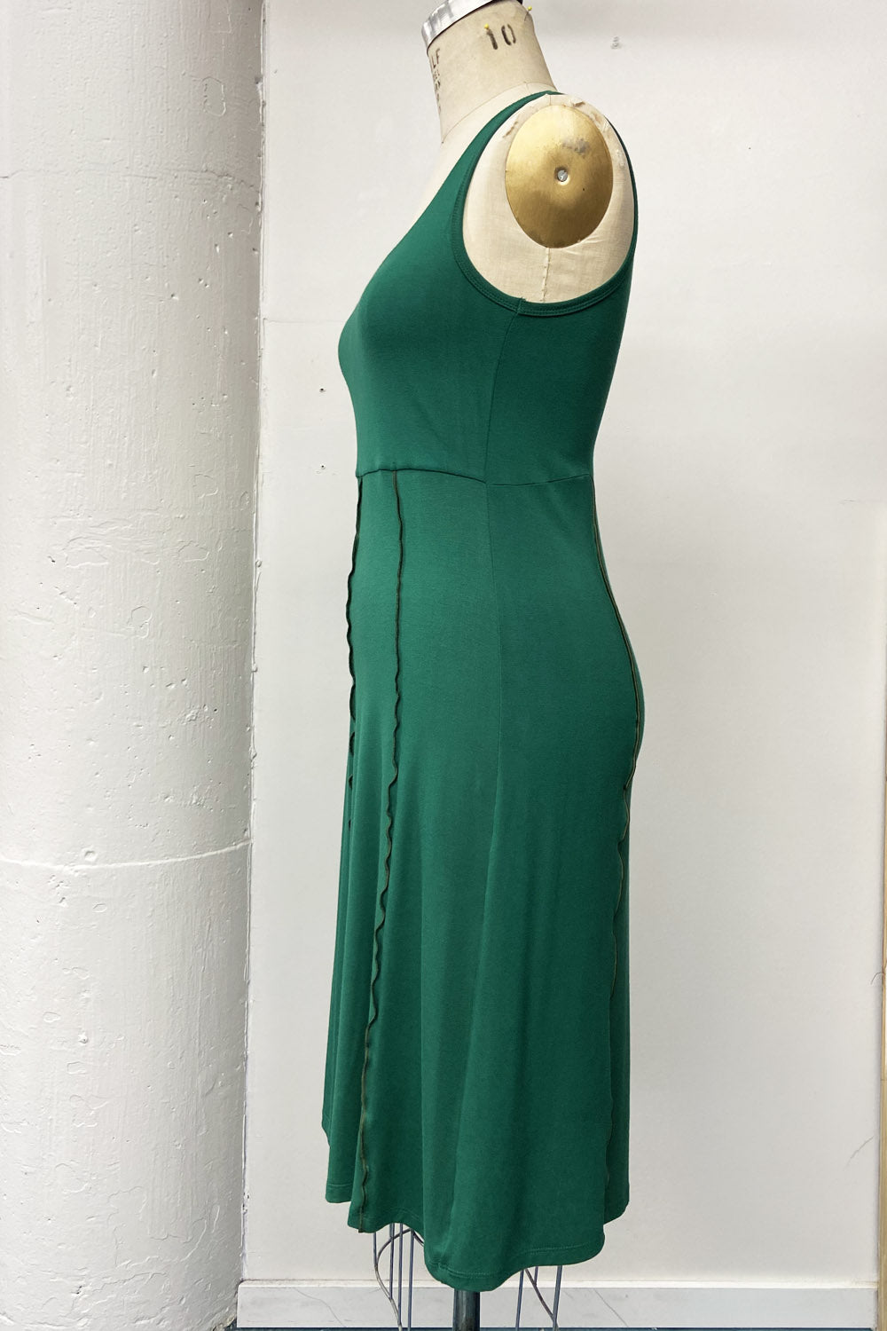 REVENTE - Robe en bambou - vert forêt - P - RE706