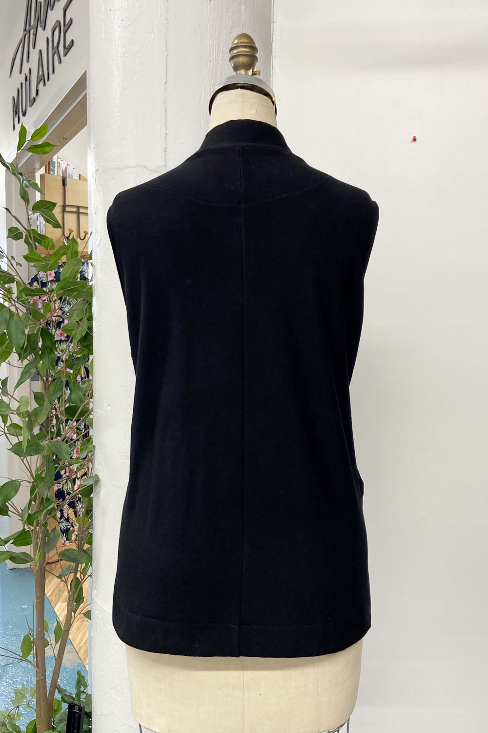 REVENTE - Veste en molleton de bambou Willow - noir/rose or - Saule du Nord - G/TG - RE714