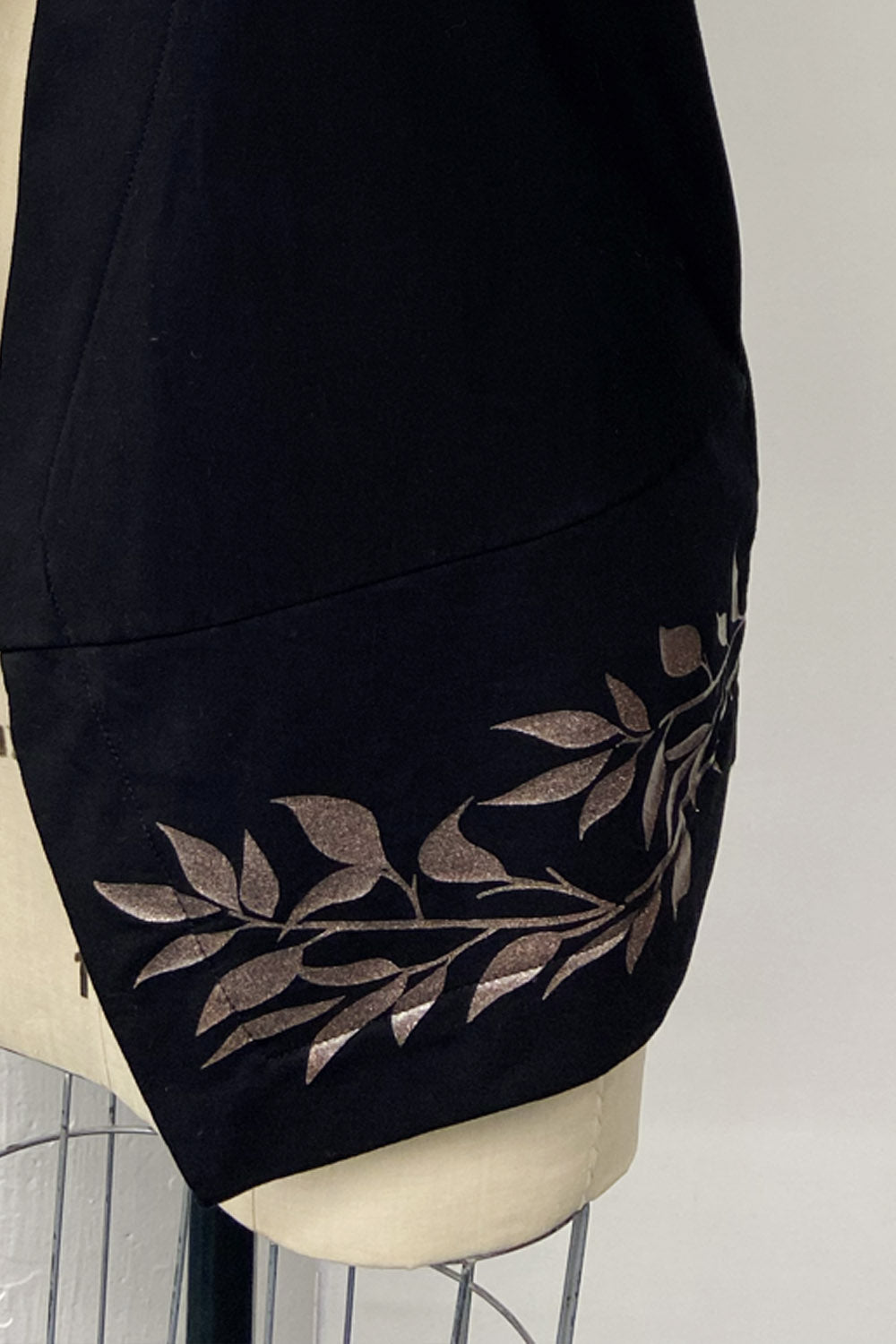 REVENTE - Veste en molleton de bambou Willow - noir/rose or - Saule du Nord - G/TG - RE714