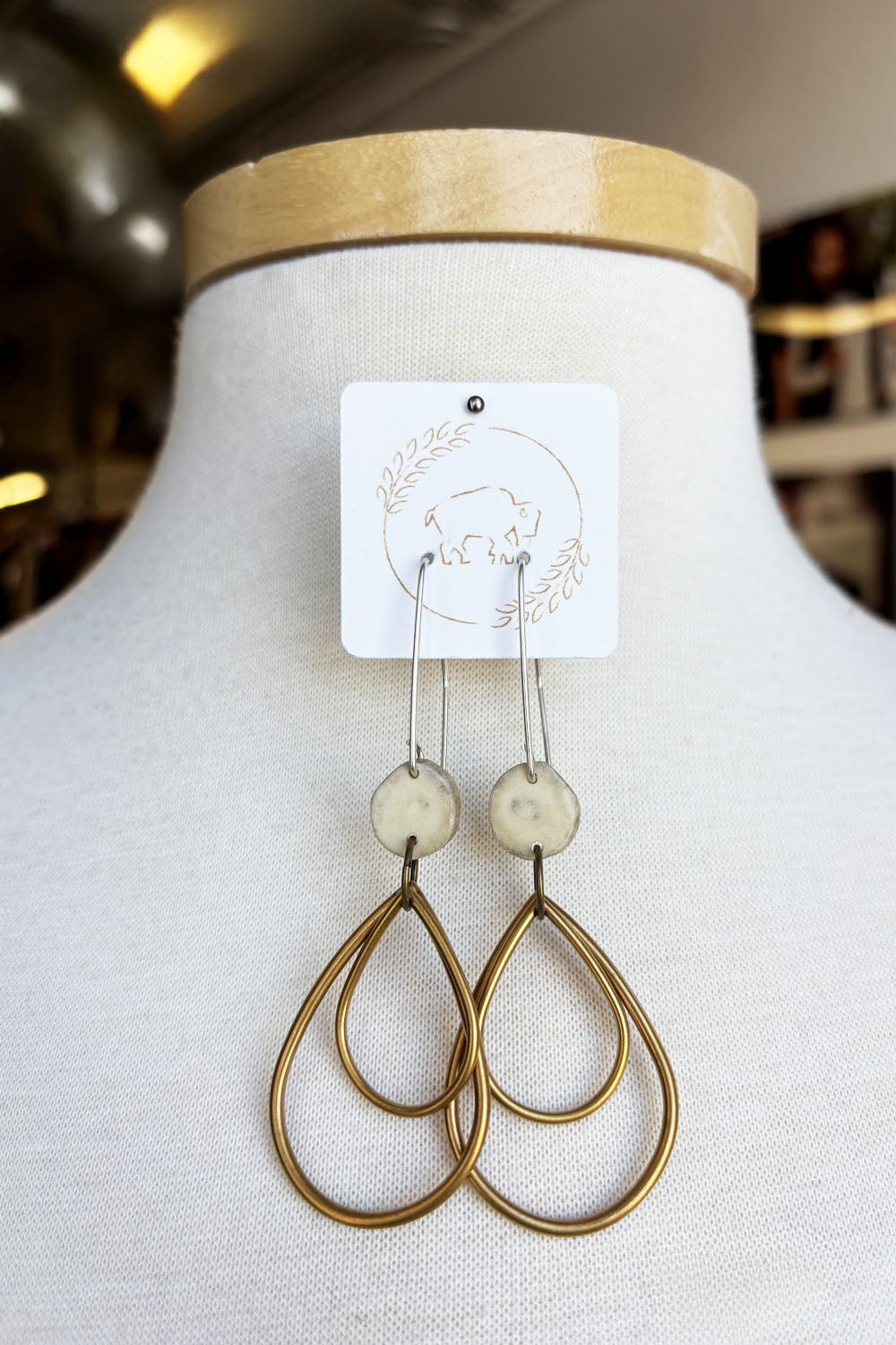 Sheppards Hook - Tulip Brass Earrings - Tulip111