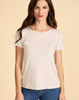 T-shirt classique en bambou - crème mélange
