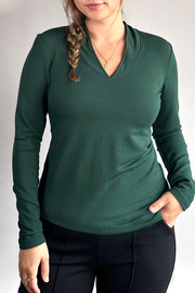 GREEN SALE - ENVIE Sweater Blouse - Pine