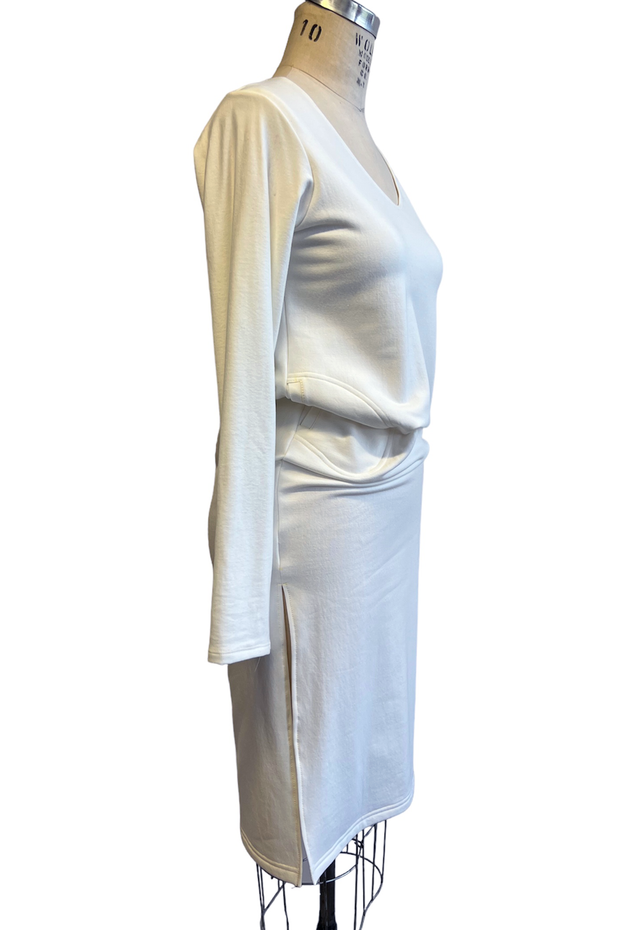 AS IS - White Fleece Dress - XS/S