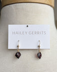 Hailey G- Palmer Earrings - Garnet