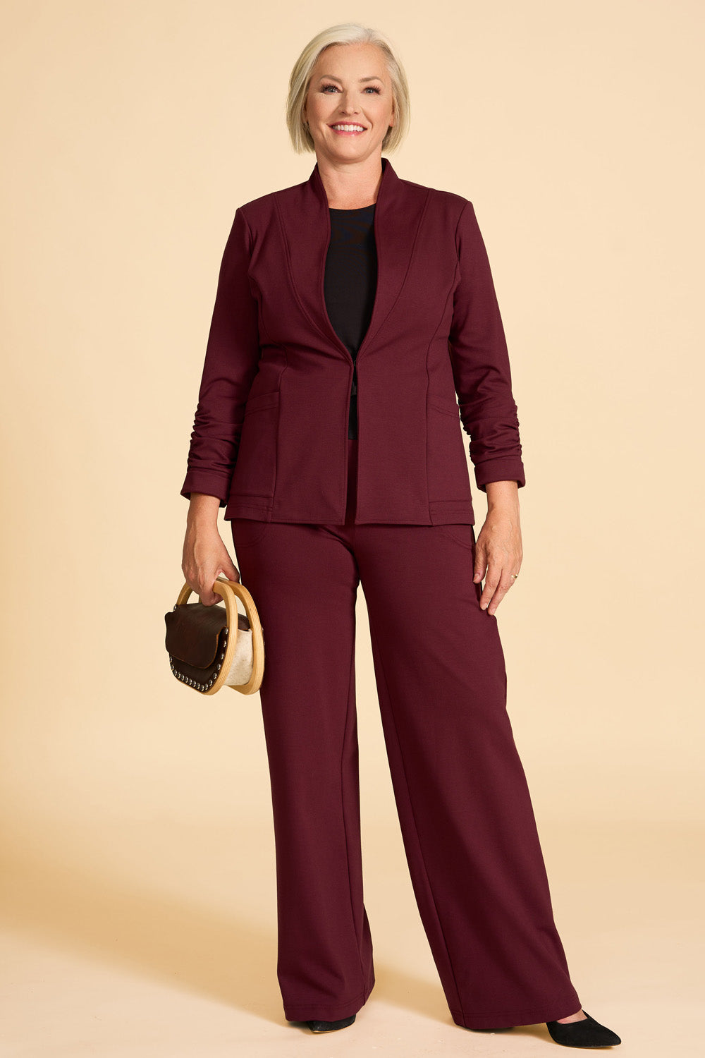 BONJOUR Blazer- Merlot