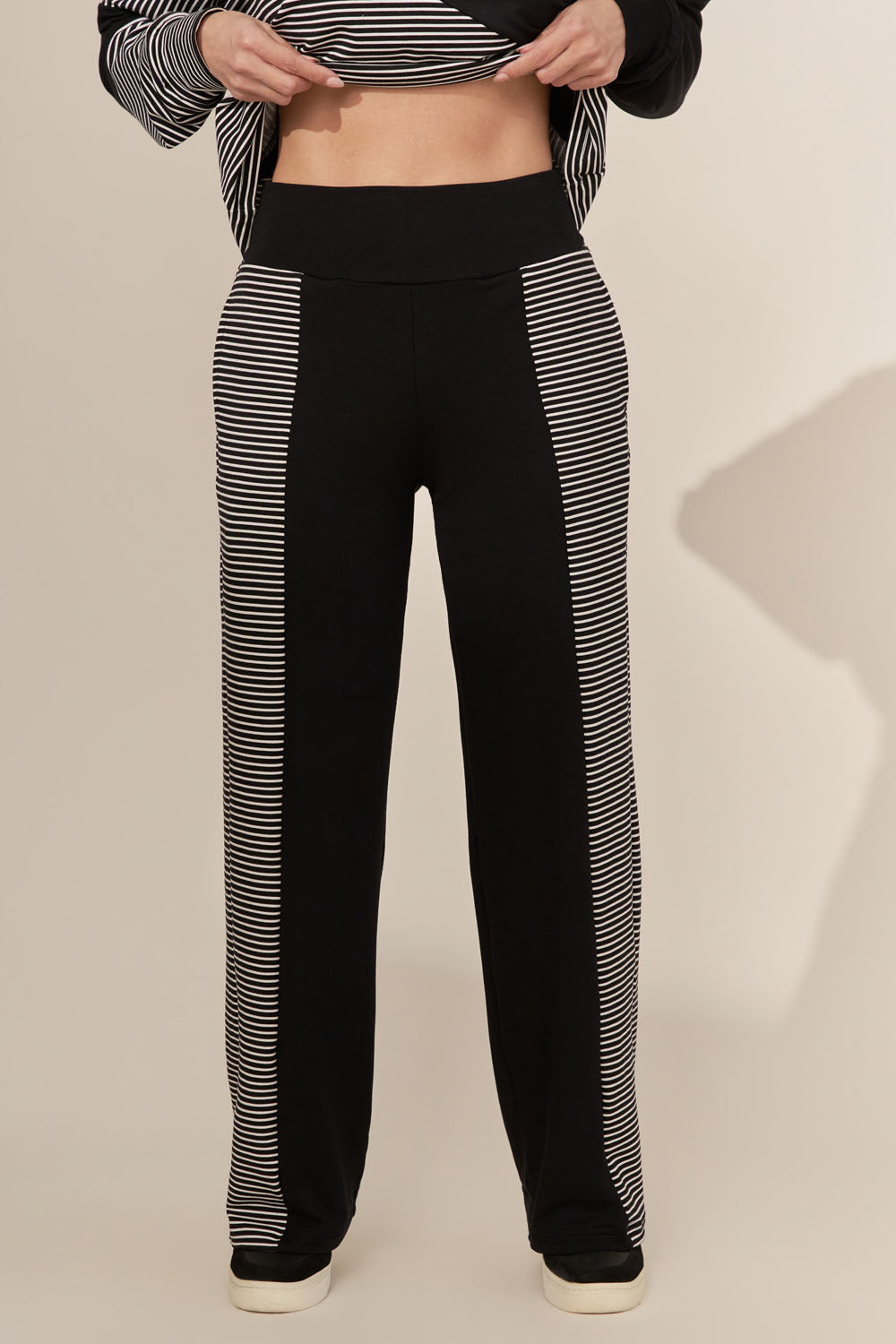 Pantalons Marin - Noir/rayé