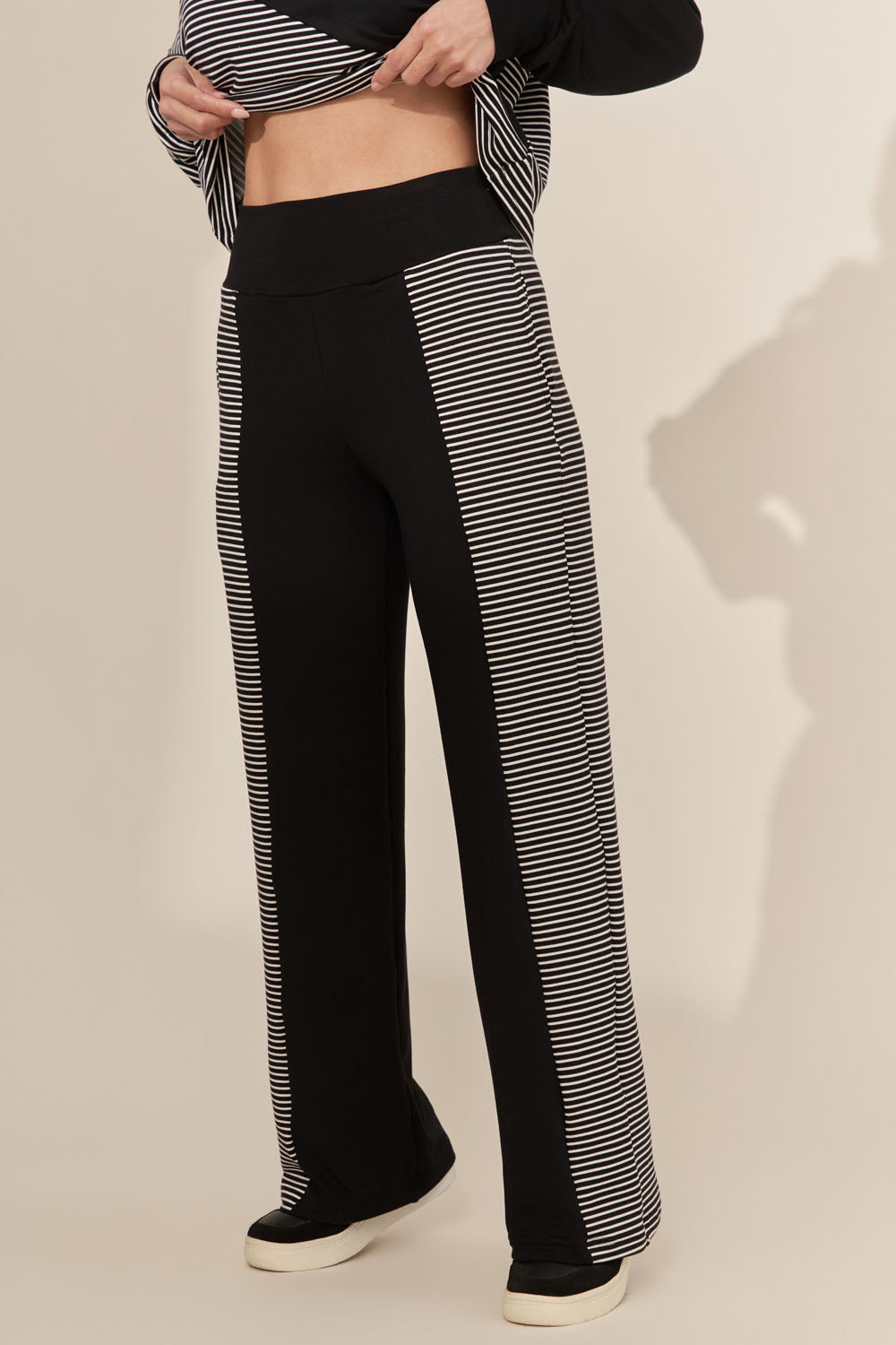 Pantalons Marin - Noir/rayé