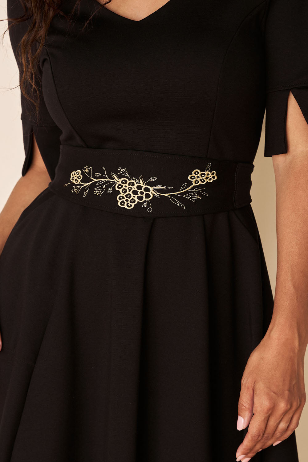 Ceinture Héritage avec broderie - Rivière Rouge - doré