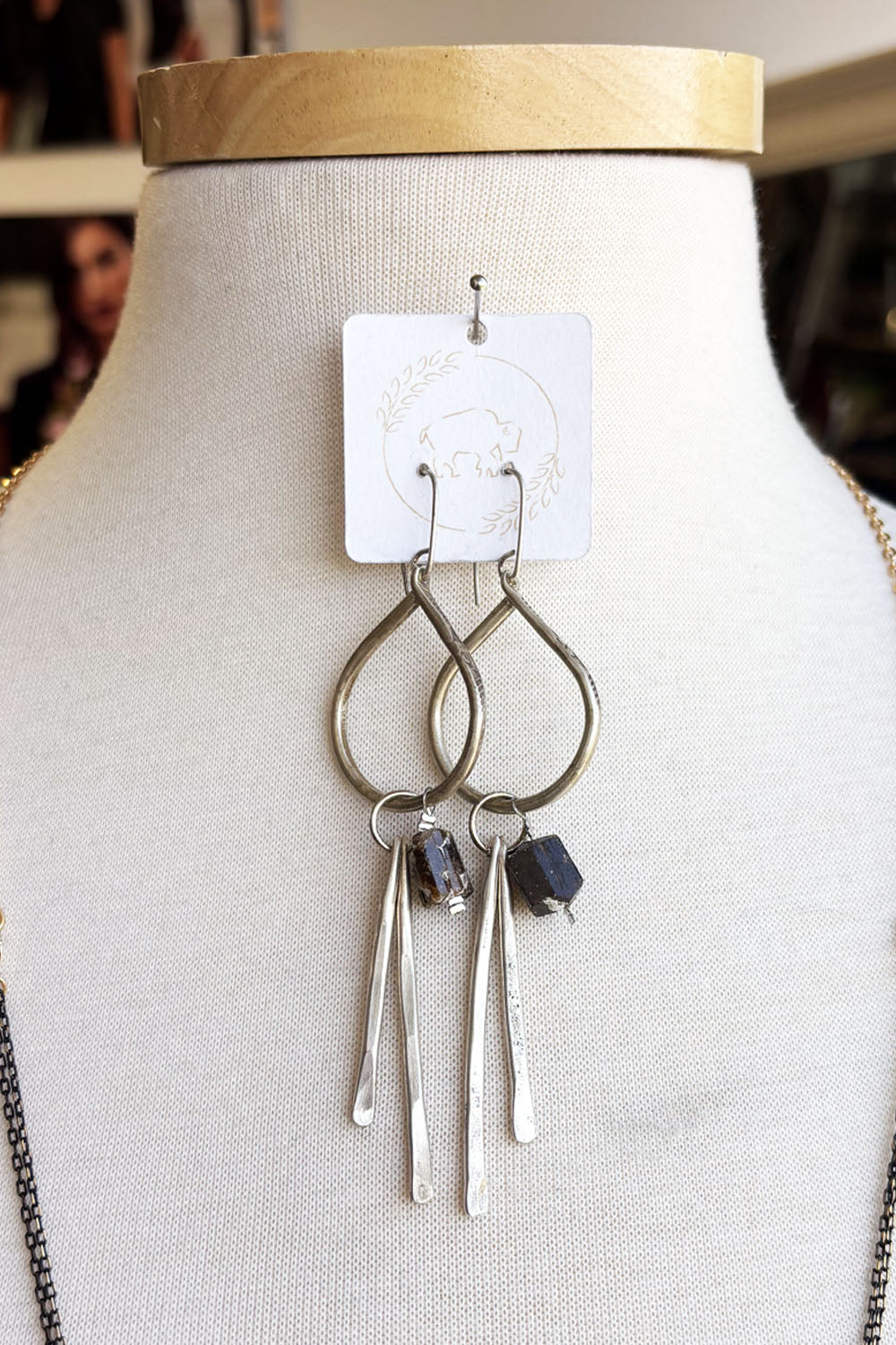 Sheppards Hook - Raindrop Silver Earrings- 