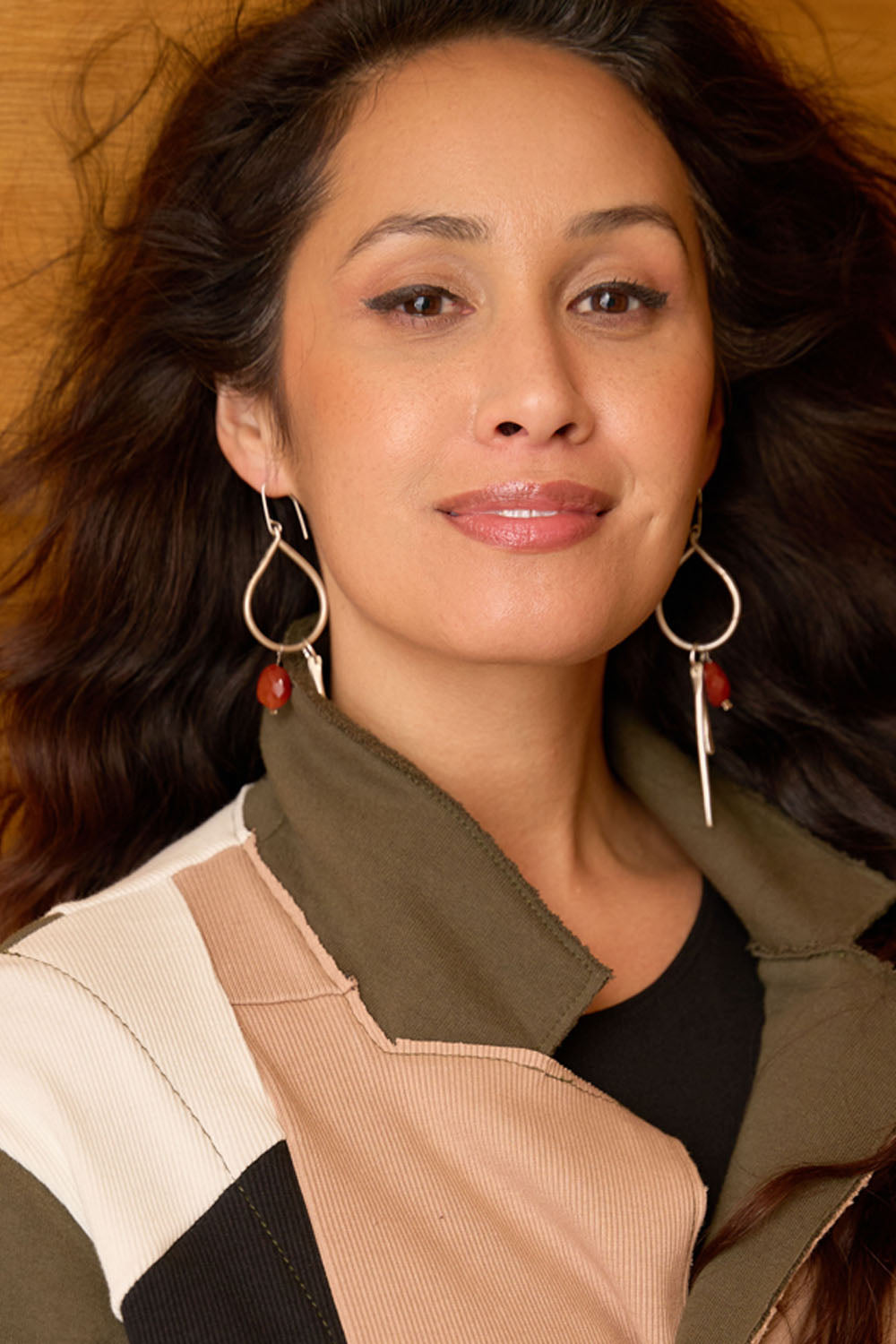 Sheppards Hook - Boucles d&#39;oreilles en argent goutte de pluie labradorite - 