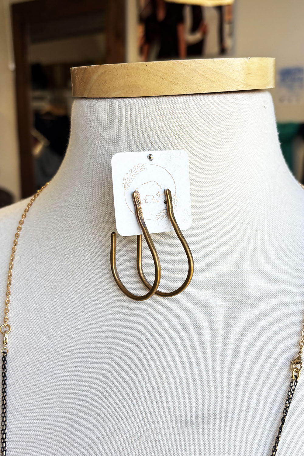 Sheppards Hook - Brass Loop Earrings 