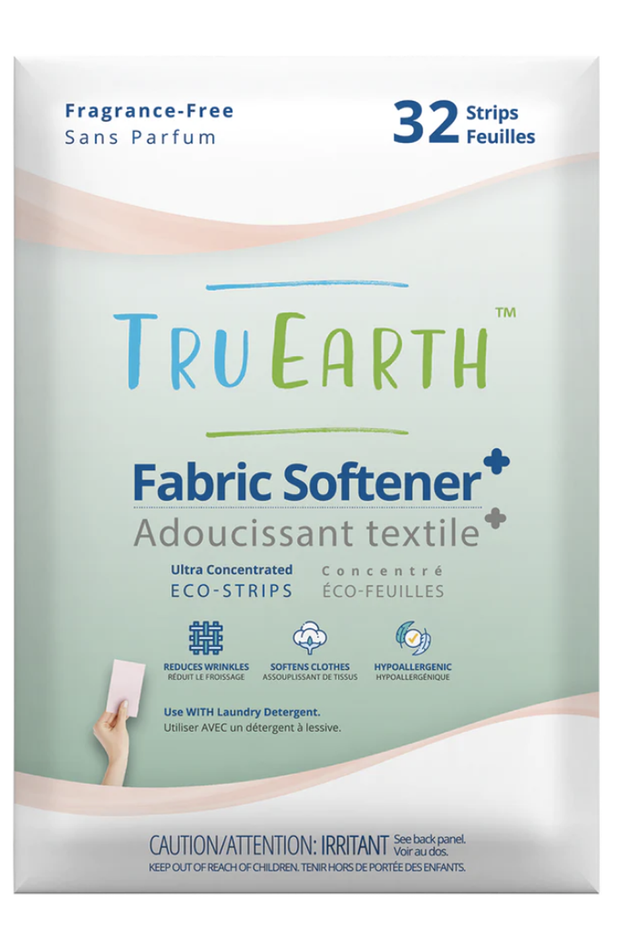 TRU EARTH Eco-strip Fabric Softener - Fragrance Free - 32 Loads