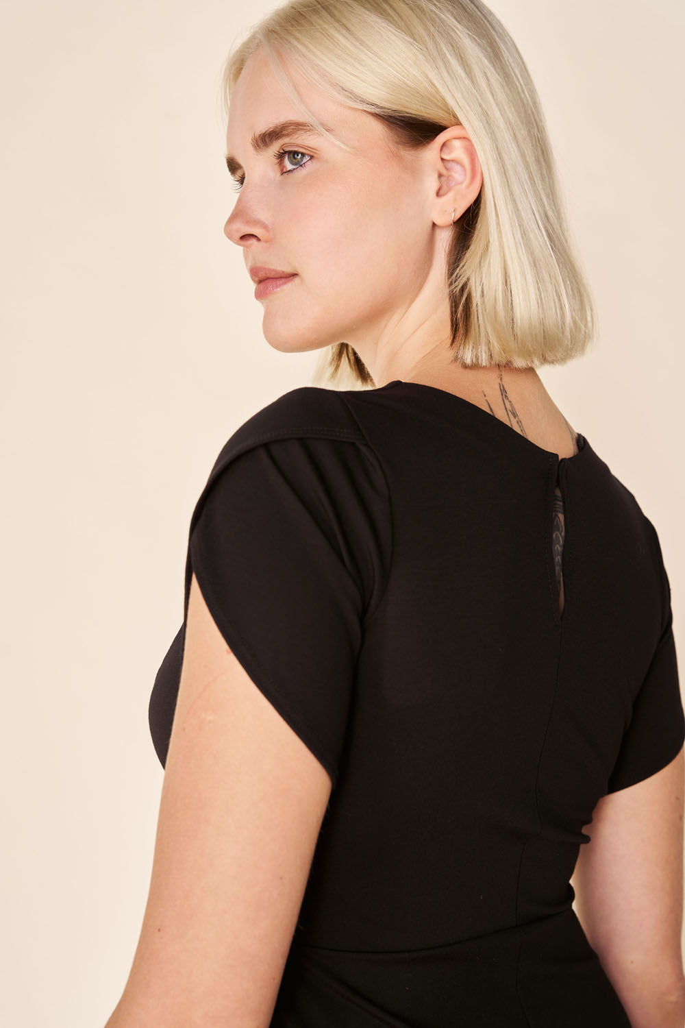 VELORA Dress- Black/ Forest Teal