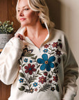 Berry Cotton Half-Zip