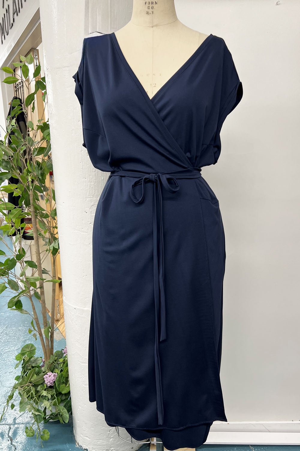 RESALE - Naomi Wrap Dress - 3X - Midnight - RE521