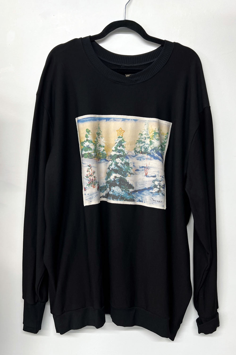 RESALE - Noel Crew Sweater -3X - Black - RE526