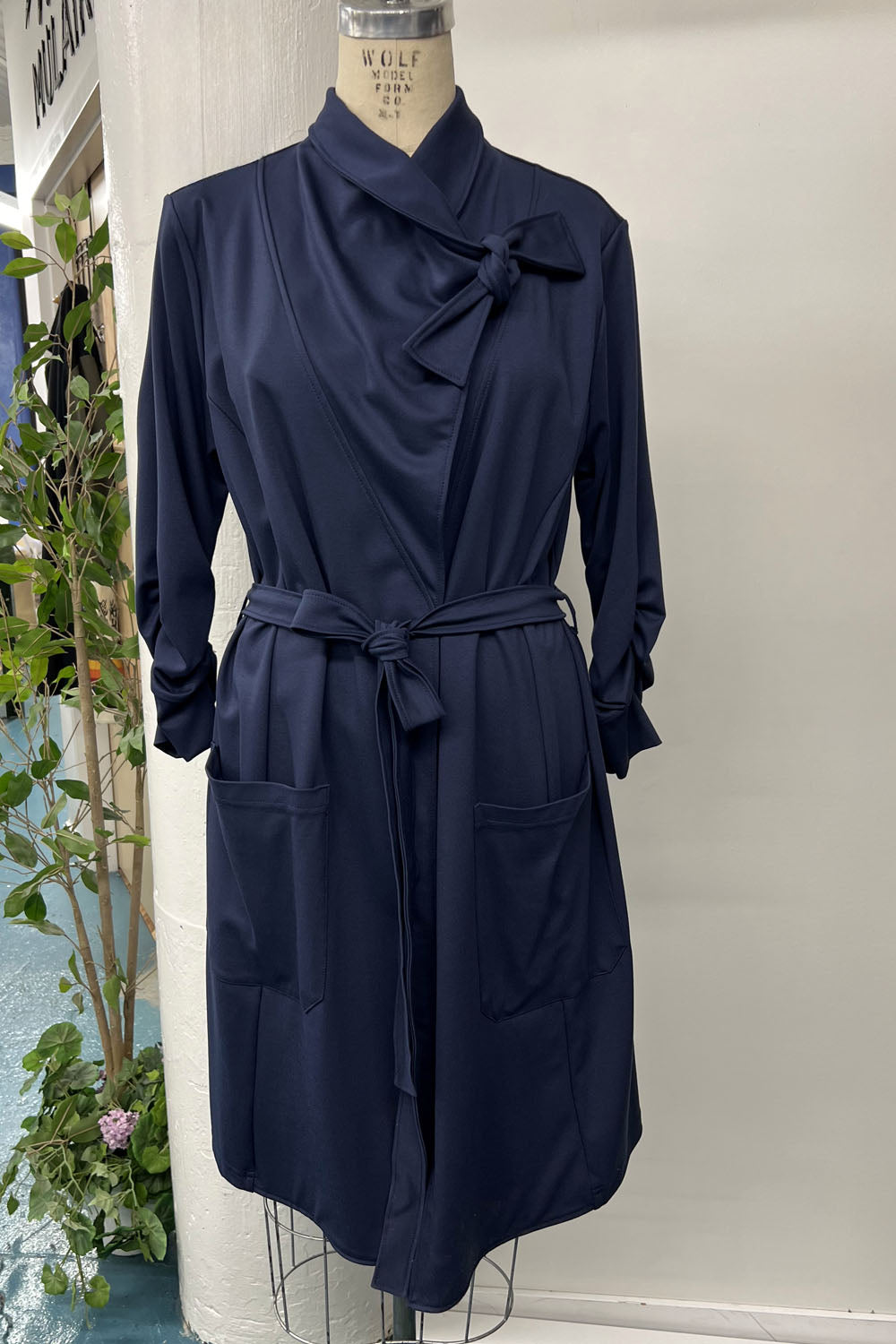 RESALE - Maude Wrap Jacket - 1X/2X - Navy - RE520