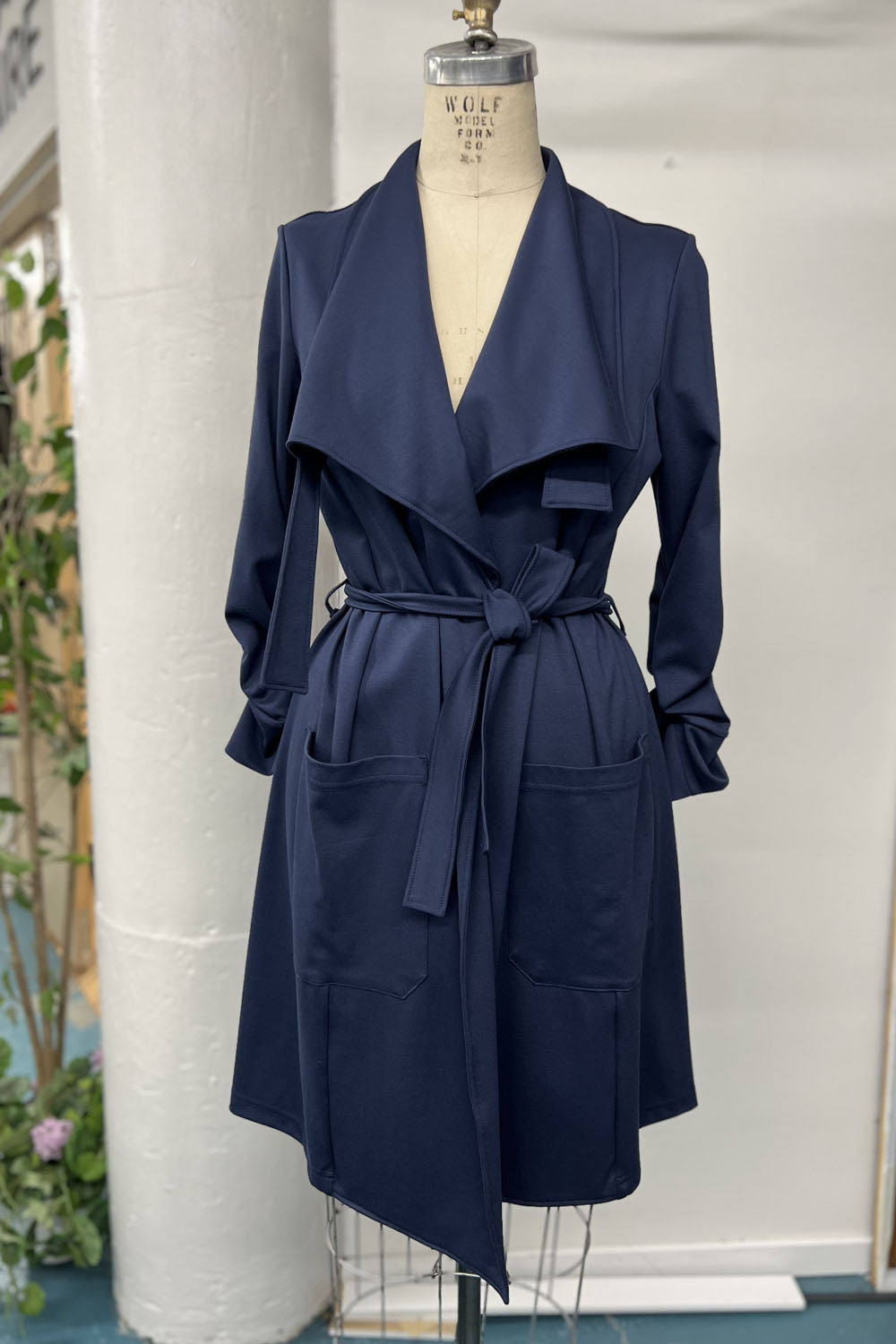 RESALE - Maude Wrap Jacket - 1X/2X - Navy - RE520
