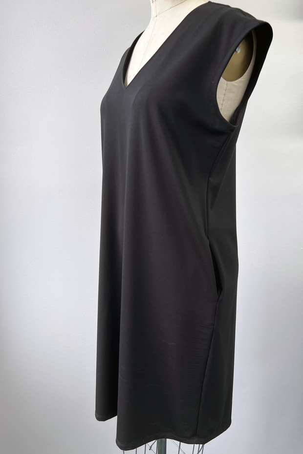 AS IS - Sarah Dress - no front pleat- Black - M