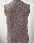 KNITS - Handknit Sweater Vest w/buttons - Champagne M