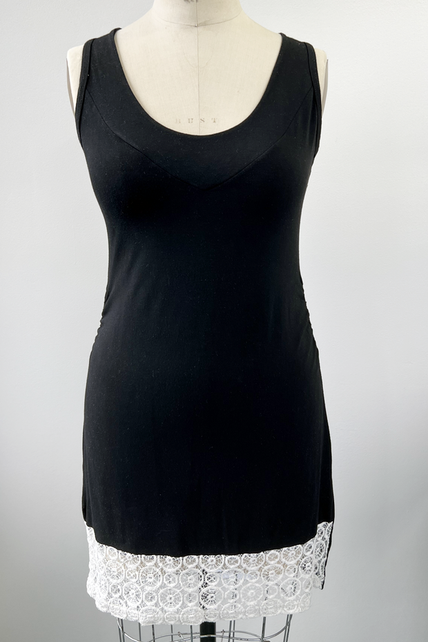 RESALE - Celena Dress -Black/cream lace - M