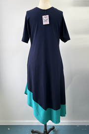 RESALE - Monelle Dress -Navy/jade - L/XL