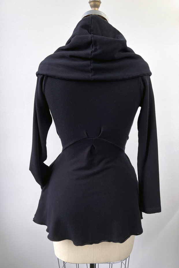 RESALE - Peplum Fleece Jacket - Black - S