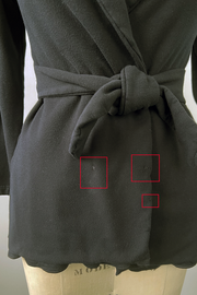 RESALE - Peplum Fleece Jacket - Black - S