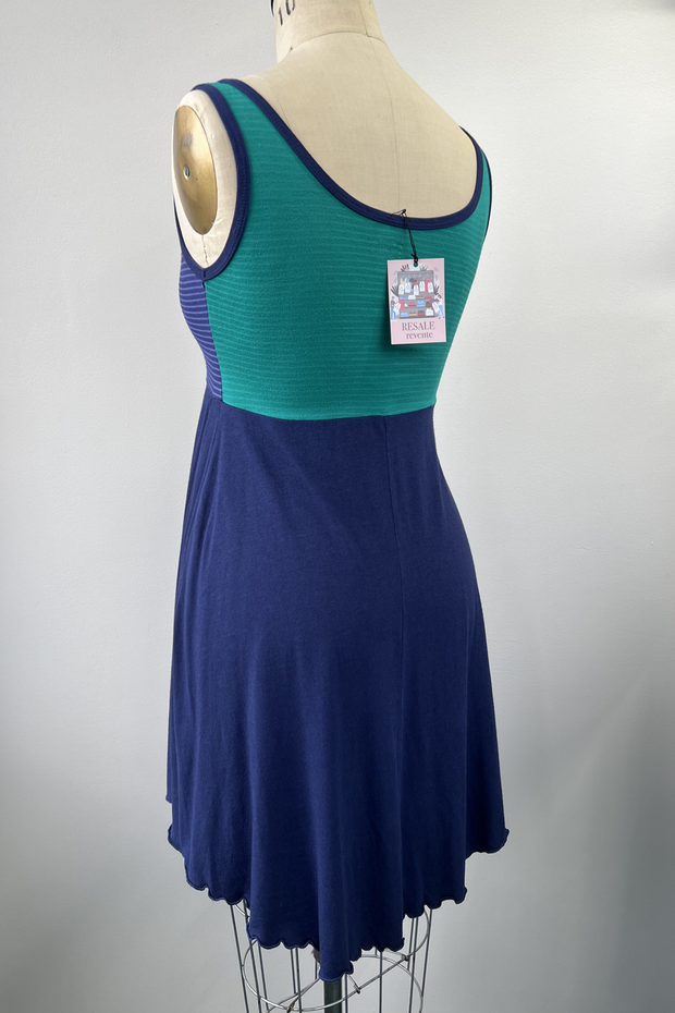 RESALE - Bamboo Dress- Winter Blue/ Jade - S