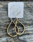 Sheppards Hook - Brass Raindrop Earrings- 