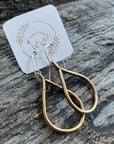 Sheppards Hook - Brass Raindrop Earrings- 