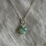 Mineral Prong Set Raw Stone Necklace (Emerald)