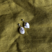 Naked Sage - Baroque Pearl Earrings (Silver & Gold)