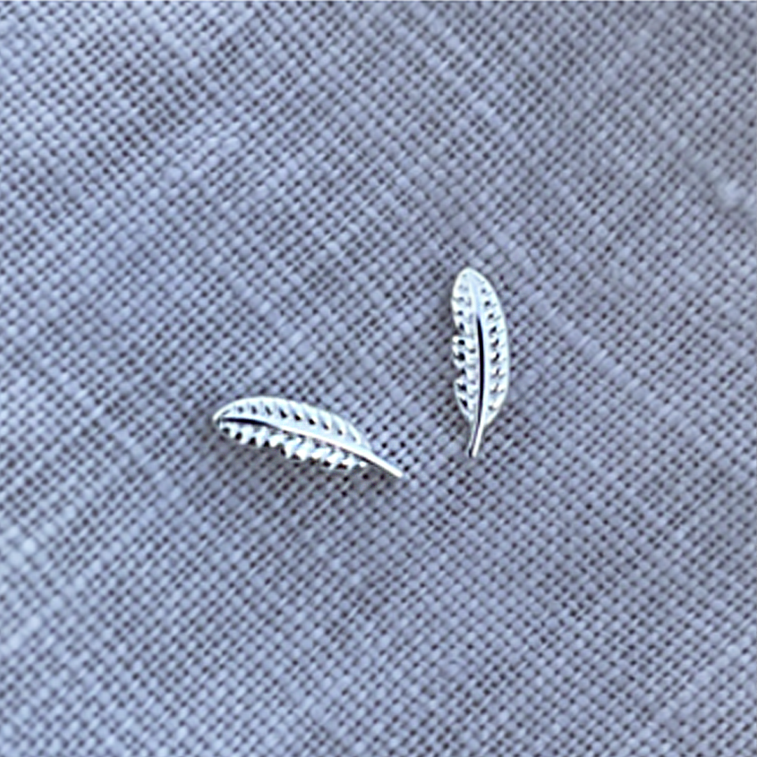 Naked Sage - Feather Studs (Silver &amp; Gold)