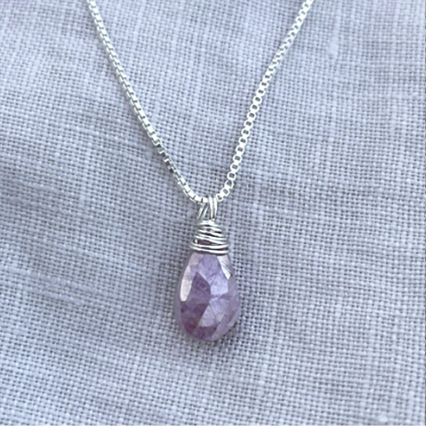 Naked Sage - Ava Necklace (Emerald, Pink Sapphire & Moonstone)