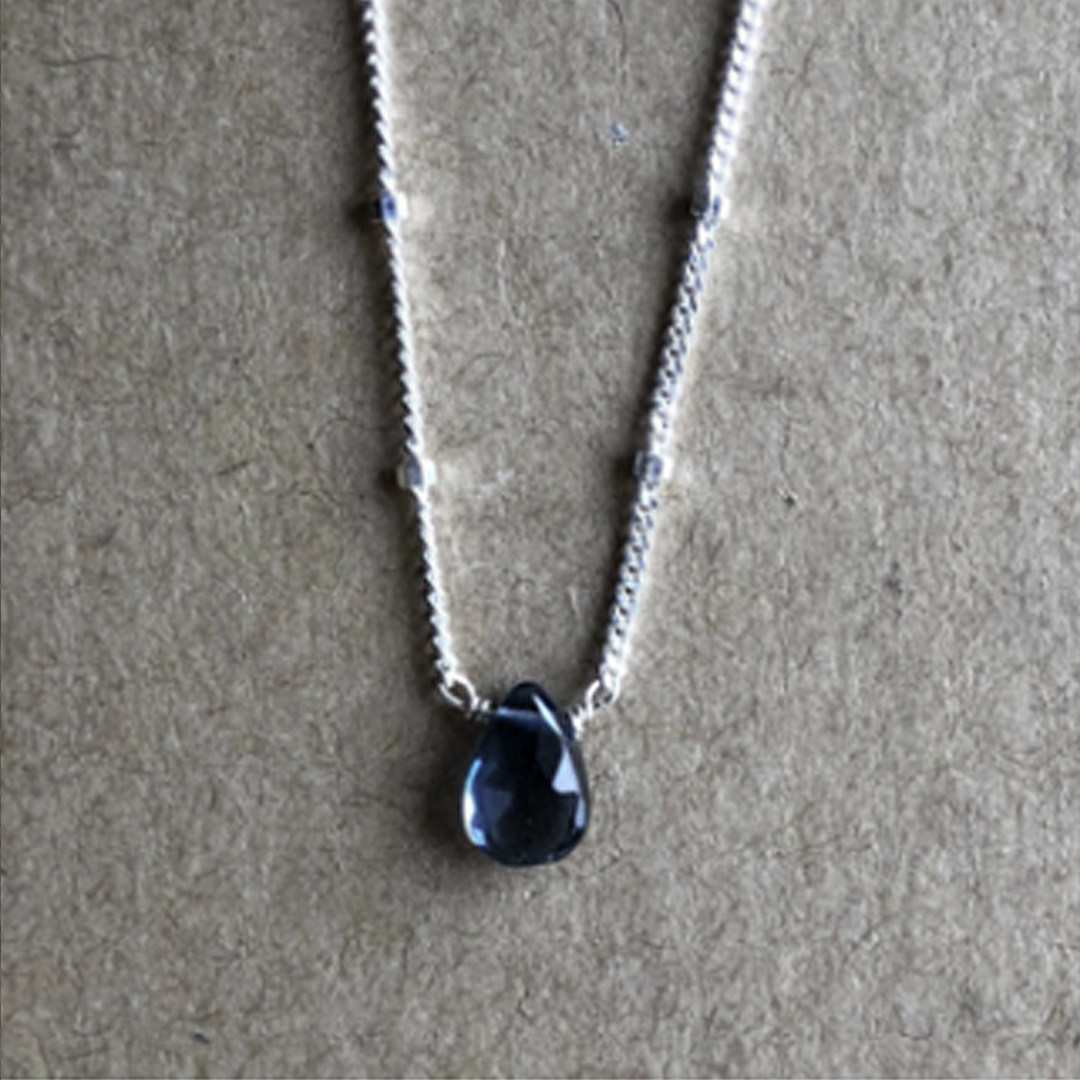 Naked Sage - Collier Linnaea (Labradorite, London Topaz, Moonstone et Pink Sapphire)