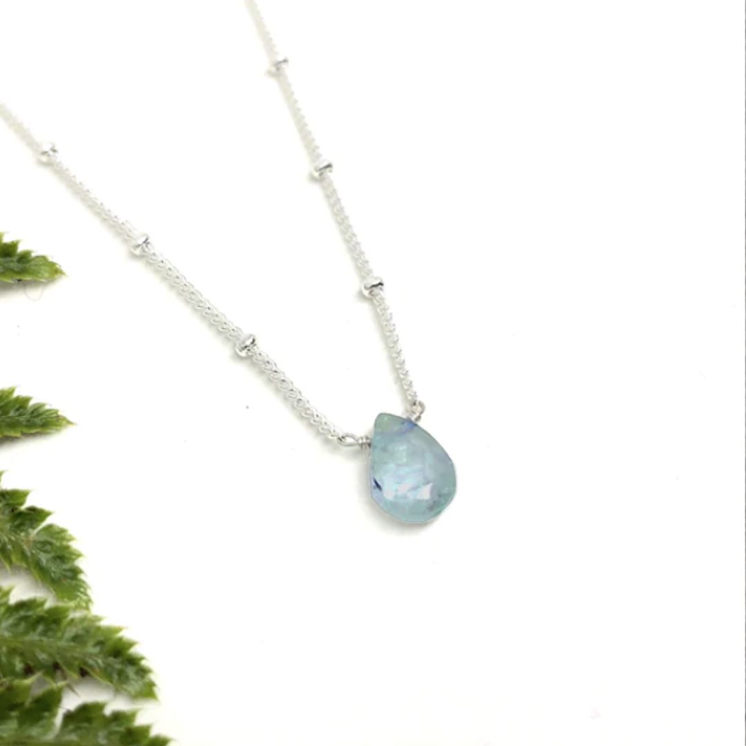 Naked Sage - Collier Linnaea (Labradorite, London Topaz, Moonstone et Pink Sapphire)