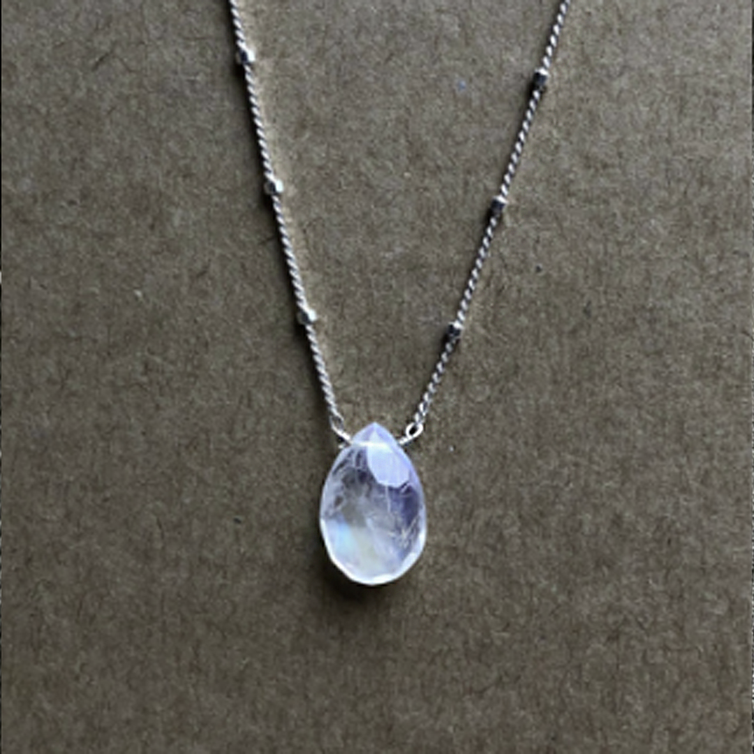 Naked Sage - Collier Linnaea (Labradorite, London Topaz, Moonstone et Pink Sapphire)