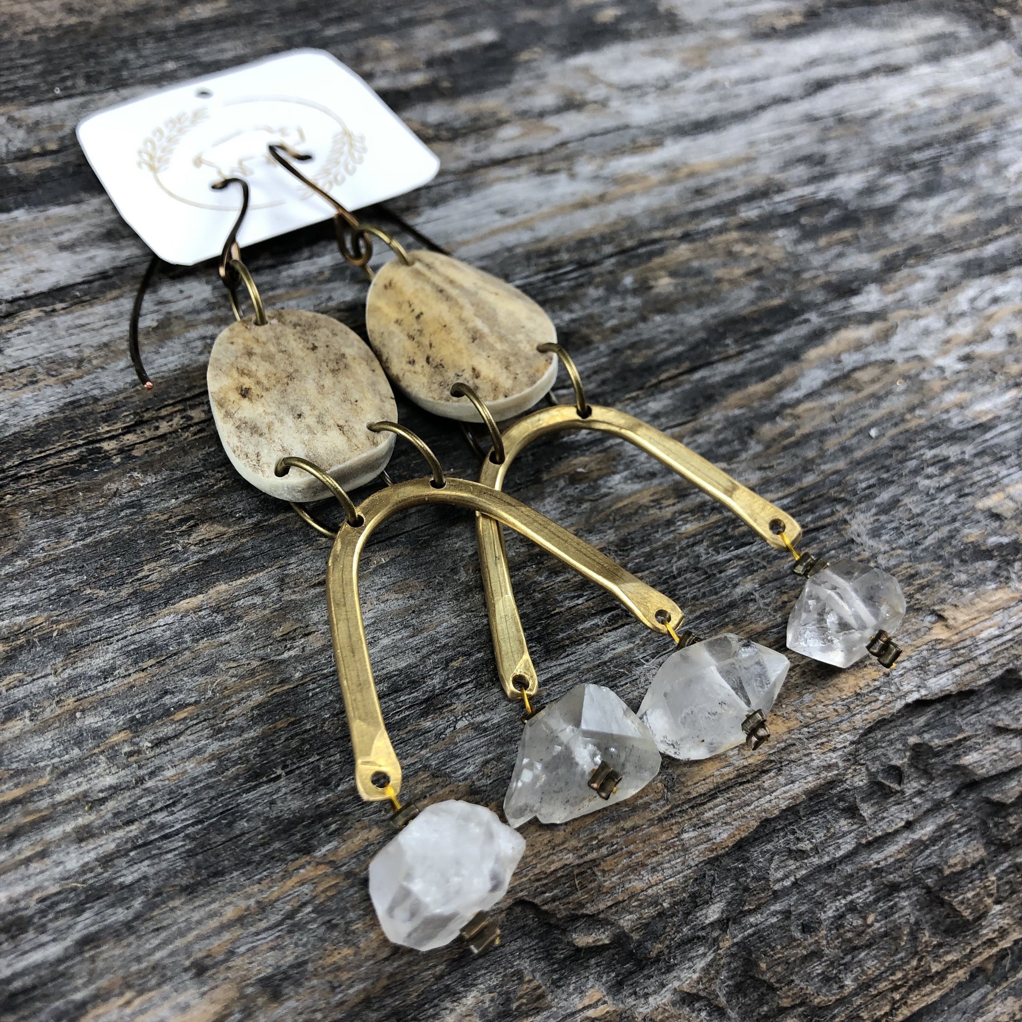 Sheppards Hook - Moondrop Earrings - Herkimer Quartz- 