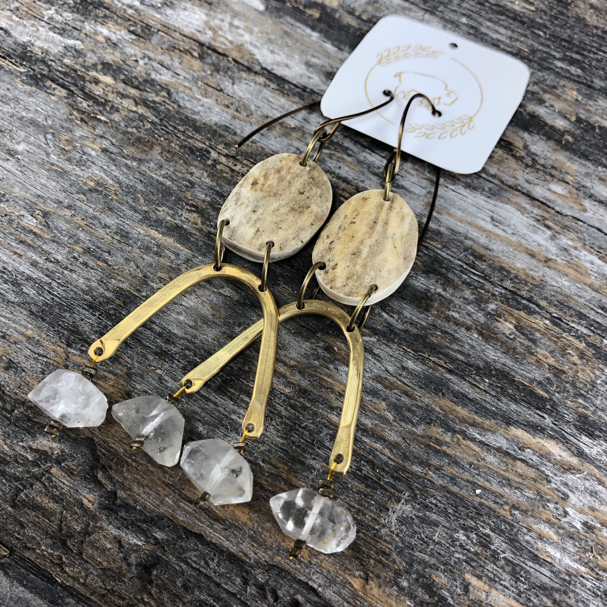 Sheppards Hook - Moondrop Earrings - Herkimer Quartz- 