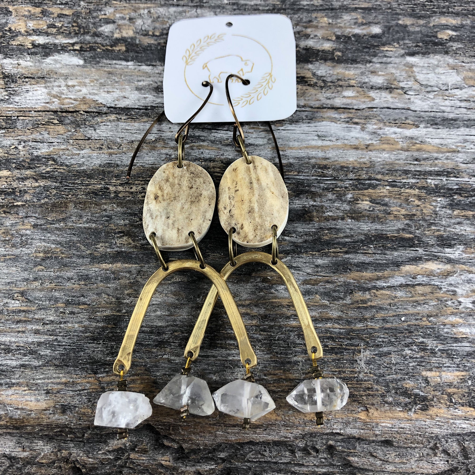 Sheppards Hook - Moondrop Earrings - Herkimer Quartz- 