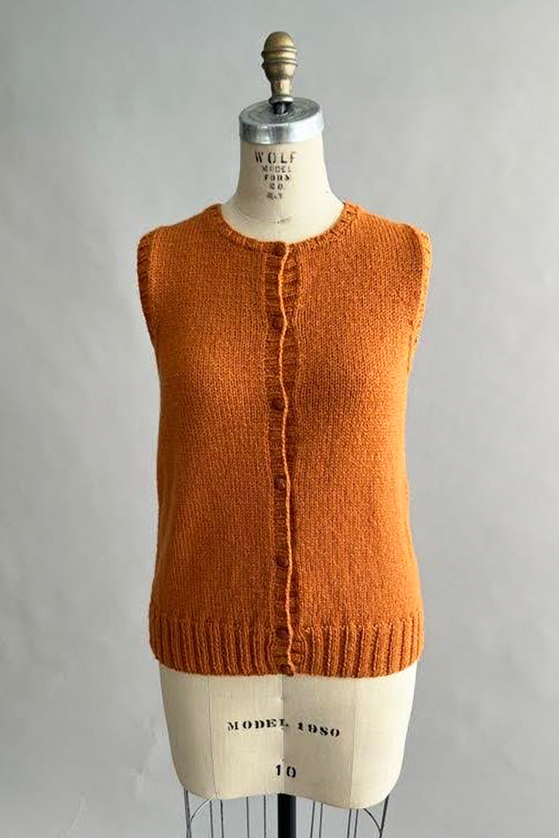 KNITS - Handknit Sweater Vest with buttons