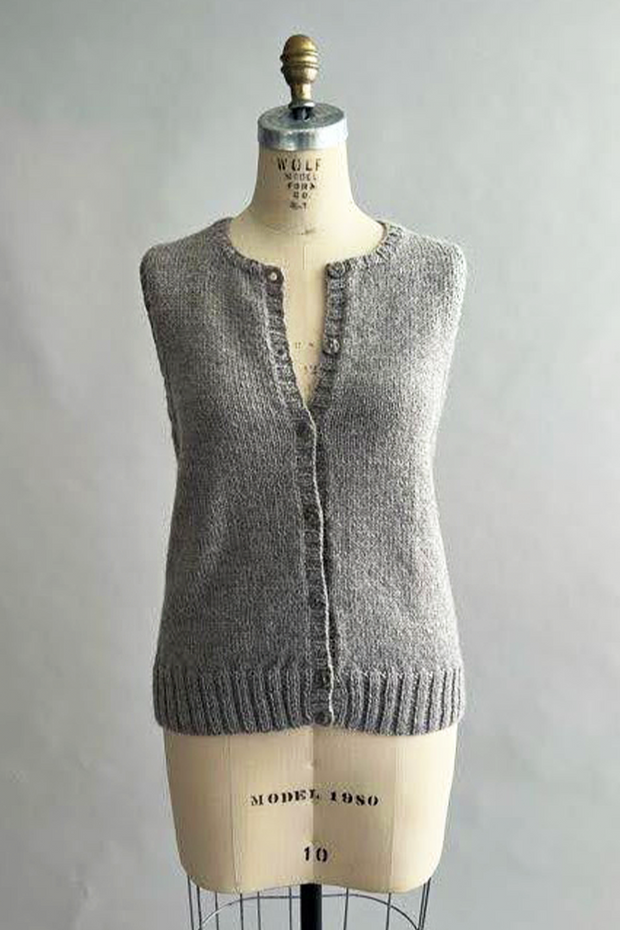 KNITS - Handknit Sweater Vest with buttons