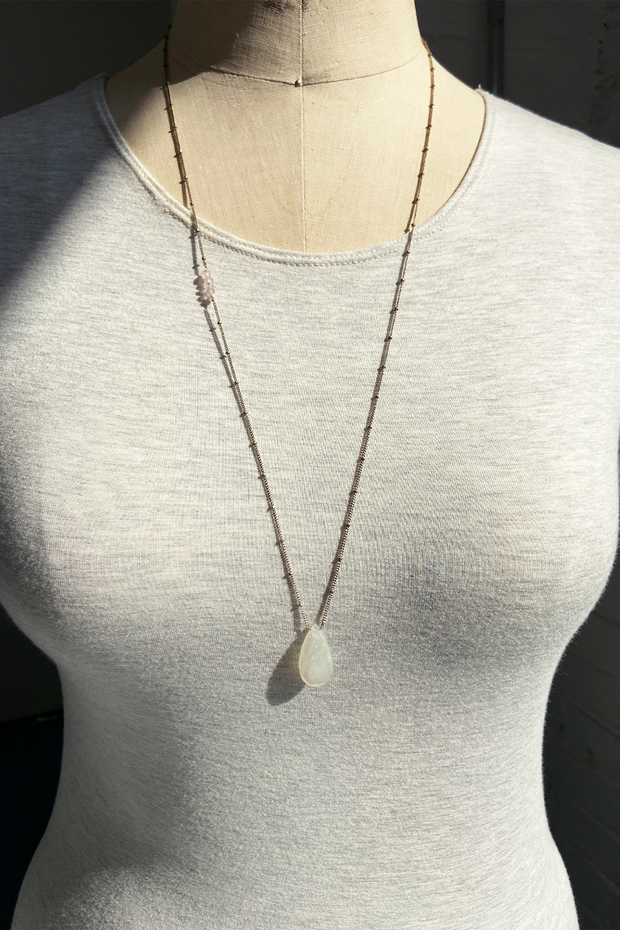 Naked Sage - Moonstone - Long Necklace