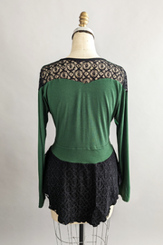 RESALE - Lace Peplum Blouse - L