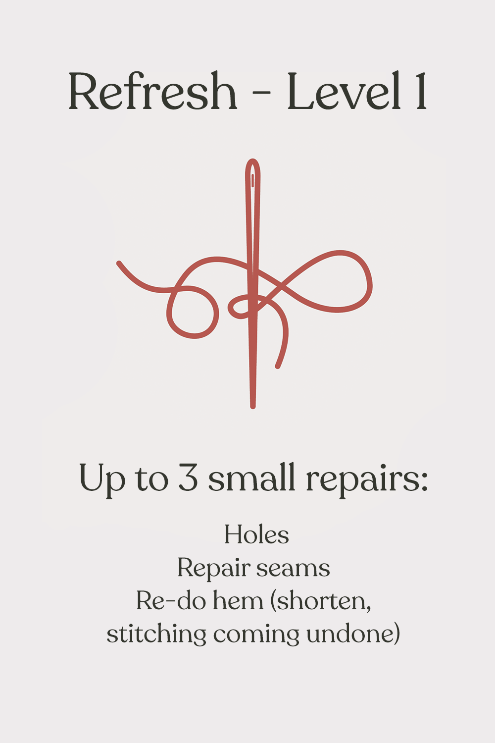 REFRESH – Level 1 (Per Garment)