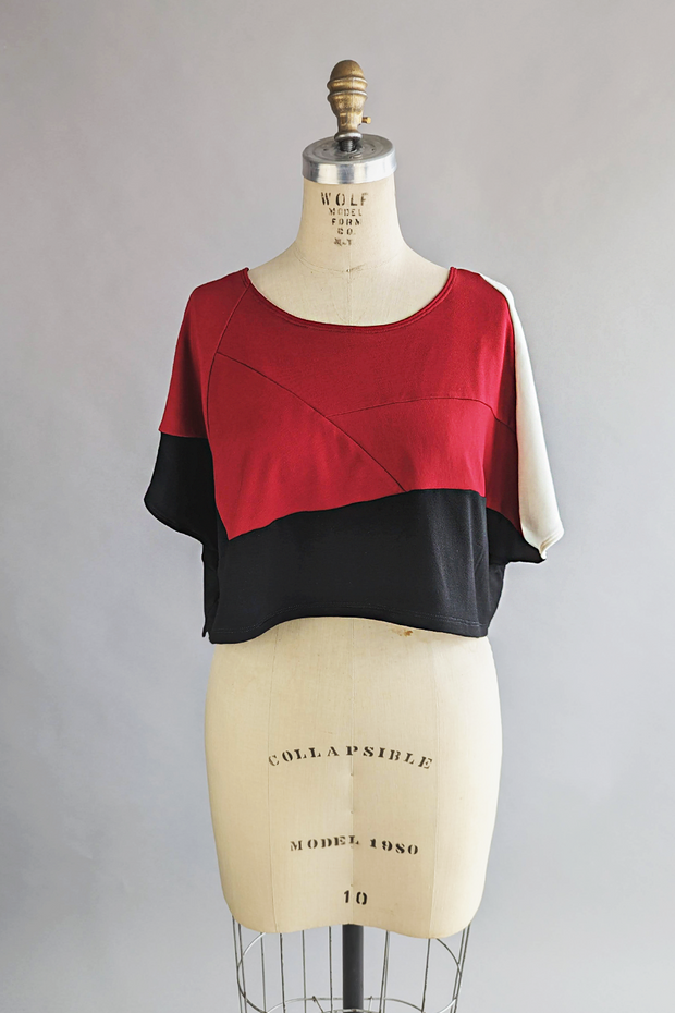 ZERO WASTE CROP Top - Scarlet Mix
